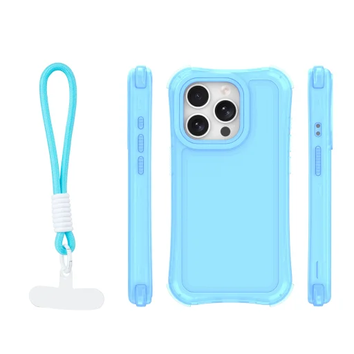 Modré puzdro SafePop s pútkom pre iPhone 15 Pro - 2