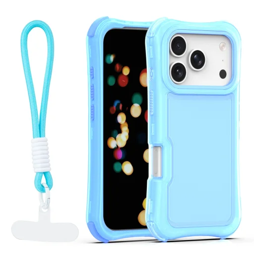 Modré puzdro Safepop s pútkom pre iPhone 17 Pro Max - 1
