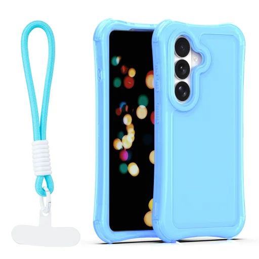 Samsung Galaxy S24 / S25 Safepop puzdro s remienkom modré - 1