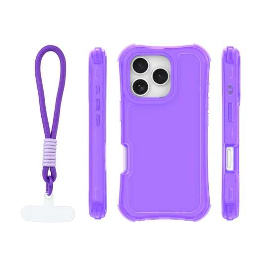 iPhone 16 Pro Max Safepop puzdro s remienkom fialové - 2