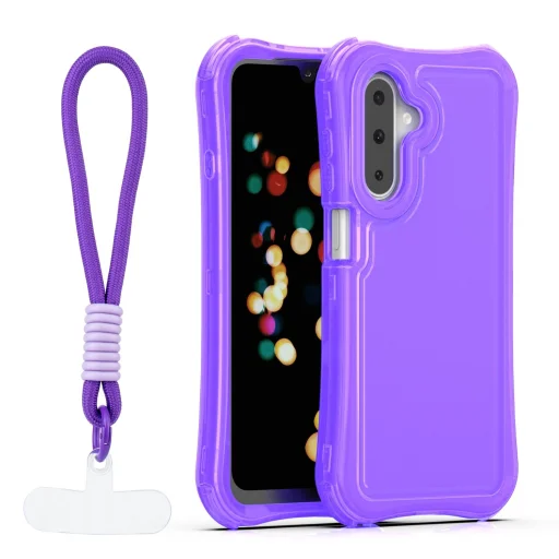 Samsung Galaxy A17 4G / A17 5G / A26 5G SafePop puzdro s remienkom fialové puzdro - 1