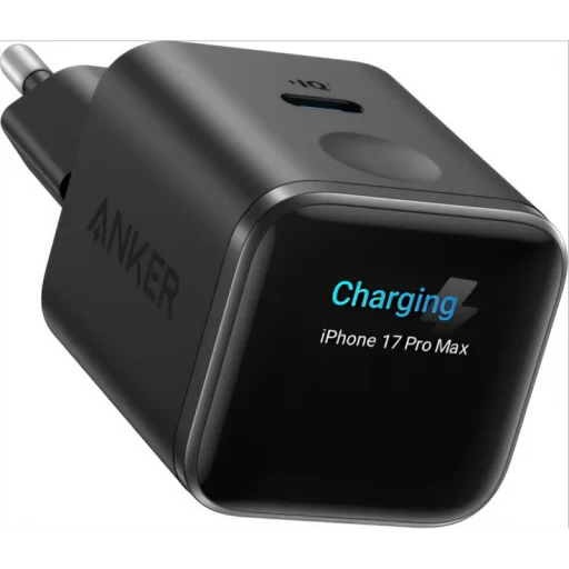 Sieťová nabíjačka Anker Nano nabíjačka s displejom, 45W, 3A, 1 x USB-C, Čierna A121DG11 - 1