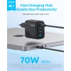 Anker Zolo sieťová nabíjačka, 70W, 3.5A, 1 x USB-A – 3 x USB-C, čierna A121CG11 thumbnail