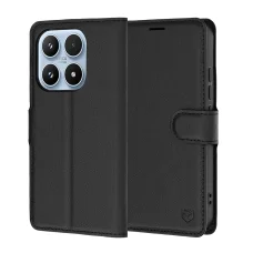 Techsuit - Kožené flipové puzdro - Xiaomi 17 - Čierne puzdro