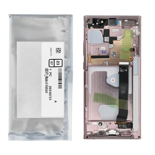 Samsung Galaxy Note 20 Ultra 5G N986 / N985 kijelző szervizcsomag GH82-31453D misztikus bronz - 5