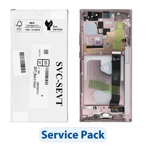 Samsung Galaxy Note 20 Ultra 5G N986 / N985 kijelző szervizcsomag GH82-31453D misztikus bronz - 1