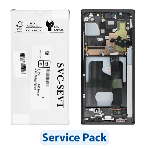 Samsung Galaxy Note 20 Ultra 5G N986 / N985 Service Pack LCD kijelző GH82-31453A misztikus fekete - 1