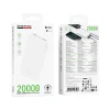 Borofone Power Bank 20000mAh BJ88A Clever - 2xUSB - fehér thumbnail