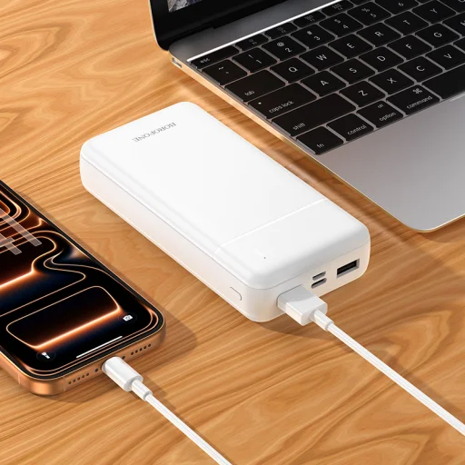 Borofone Power Bank 20000mAh BJ88A Clever - 2xUSB - fehér - 4