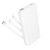 Borofone Power Bank 10000mAh BJ79 Clever - USB - Type C és Lightning kábelekkel fehér thumbnail