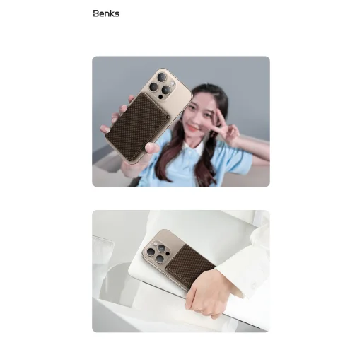 Benks Power Bank 10000mAh MP17 Armor Tint Gold - Type C - mágneses vezeték nélküli töltéssel - 9