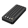 Borofone Power Bank 10000mAh BJ84 Smooth - USB - USB, Type-C, Lightning és Micro USB kábelekkel fekete thumbnail