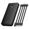 Borofone Power Bank 10000mAh BJ84 Smooth - USB - s káblami USB, Type-C, Lightning a Micro USB, čierna thumbnail