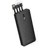 Borofone Power Bank 10000mAh BJ84 Smooth - USB - s káblami USB, Type-C, Lightning a Micro USB, čierna thumbnail