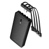 Borofone Power Bank 10000mAh BJ84 Smooth - USB - USB, Type-C, Lightning és Micro USB kábelekkel fekete thumbnail