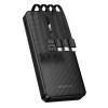 Borofone Power Bank 10000mAh BJ84 Smooth - USB - USB, Type-C, Lightning és Micro USB kábelekkel fekete thumbnail