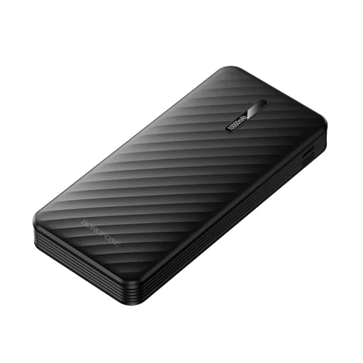 Borofone Power Bank 10000mAh BJ84 Smooth - USB - s káblami USB, Type-C, Lightning a Micro USB, čierna - 5