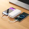 Borofone Power Bank 20000mAh BJ79A Clever - USB -  with Type C and Lightning cables white thumbnail