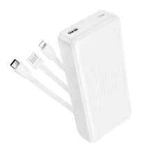 Borofone Powerbank 20000mAh BJ79A Clever - USB - s káblami Type-C a Lightning, biely