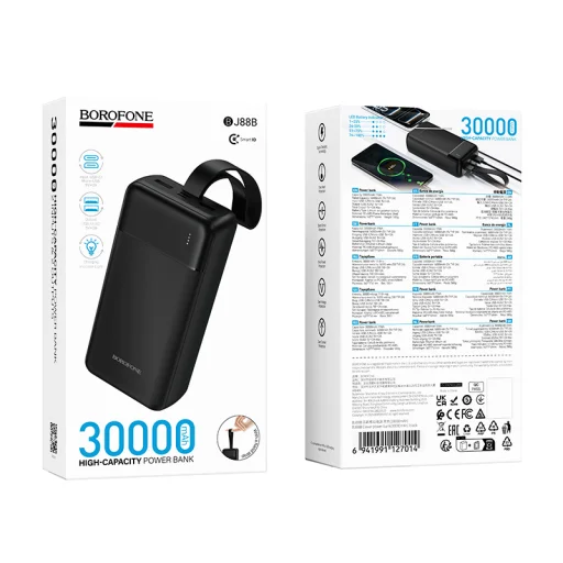 Borofone Power Bank 30000mAh BJ88B Clever - 2xUSB - čierna - 6