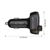 Tech-Protect CC07 3 portos autós töltő PD 54W + Bluetooth FM transzmitter fekete thumbnail