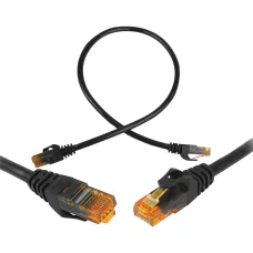 8P8C CAT6e UTP sieťový kábel (patchcord) 0,5 m čierny