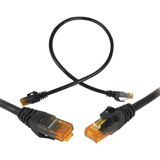 8P8C CAT6e UTP sieťový kábel (patchcord) 0,5 m čierny - 1