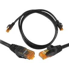 8P8C CAT6e UTP sieťový kábel (patchcord) 1 m čierny