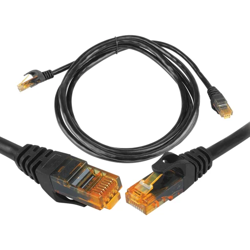 8P8C CAT6e UTP sieťový kábel (patchcord) 1,5 m čierny - 1