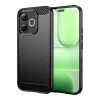 Honor 600 Lite TPU puzdro na telefón s brúseným karbónovým vzorom (čierne) puzdro thumbnail