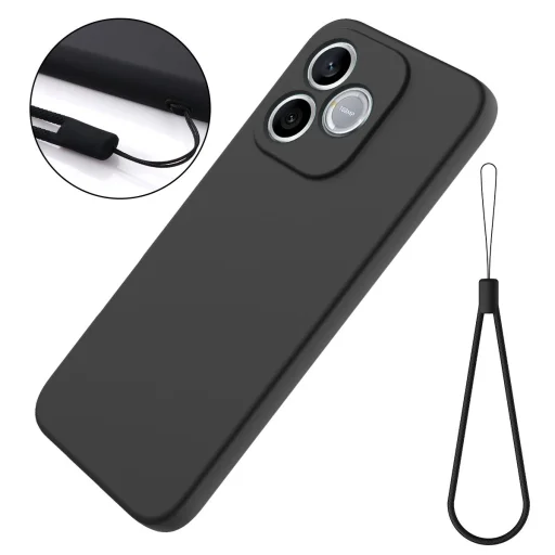Honor 600 Lite silikónové nárazuvzdorné puzdro na telefón (čierne) puzdro - 2