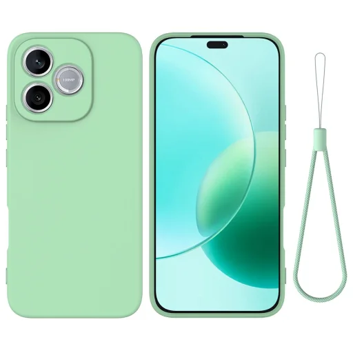 Silikónové celoplošné nárazuvzdorné puzdro na Honor 600 Lite (zelené) puzdro - 1