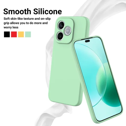 Silikónové celoplošné nárazuvzdorné puzdro na Honor 600 Lite (zelené) puzdro - 4