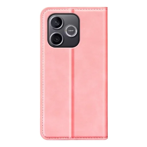 Honor 600 Lite kožené puzdro s retro vzorom a magnetickým zatváraním, ružové - 5