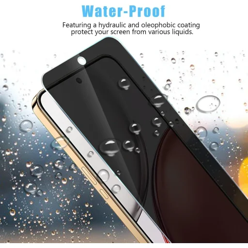 Honor 600 Lite celoplošné Privacy tvrdené sklo s čiernym okrajom, ochrana súkromia - 8