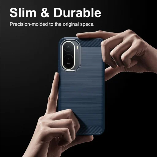 Techsuit - Carbon Silicone - Xiaomi Redmi A7 Pro 4G - Modrý kryt - 2
