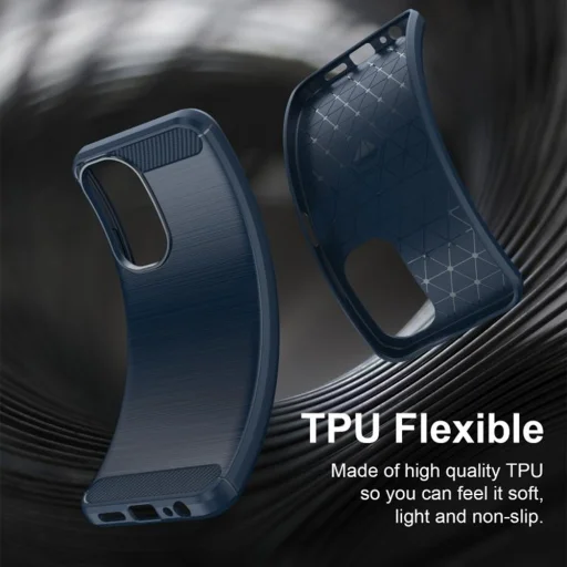 Techsuit - Carbon Silicone - Xiaomi Redmi A7 Pro 4G - Modrý kryt - 3