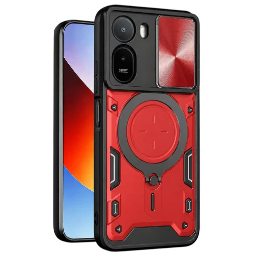 Techsuit - CamGuard Pro - Xiaomi Redmi A7 Pro 4G - Červené puzdro - 1