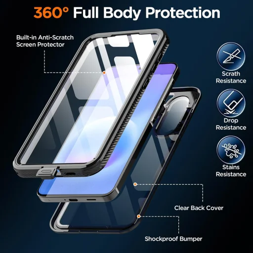 ShellBox - Vízálló IP68 tok - Samsung Galaxy A57 5G - Fekete - 3