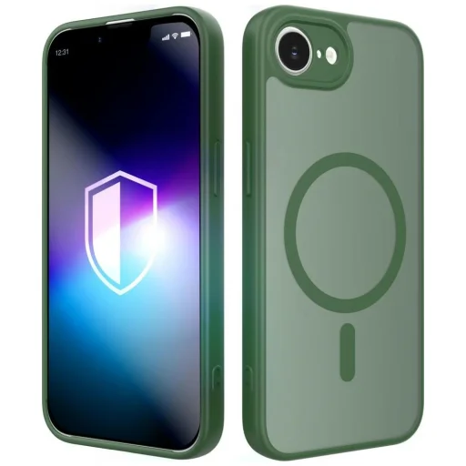 iPhone 16e / 17e 3MK Misty MagCase zelené (matné) puzdro - 1