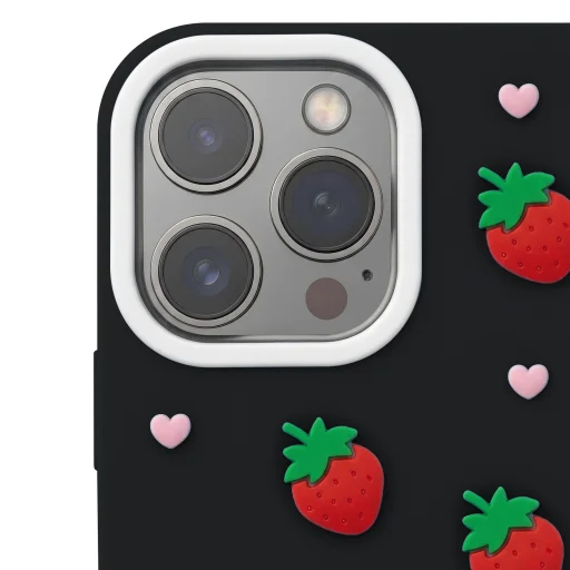 iPhone 16 Pro jahodovo čierne puzdro - 4