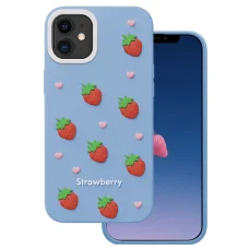 iPhone 11 modrý jahodový kryt