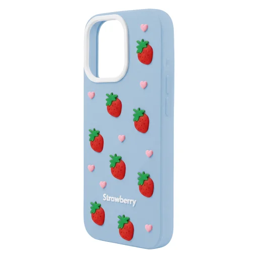 iPhone 11 modrý jahodový kryt - 3