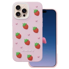 iPhone 16 Pro jahodovo ružové puzdro