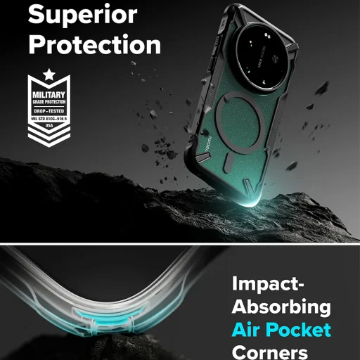 Xiaomi 17 Ultra čierne puzdro Ringke - Fusion X MagSafe - 3