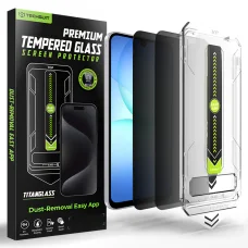 Samsung Galaxy A16 4G / A16 5G / A17 4G / A17 5G Privacy Techsuit TitanGlass CrystalHD [Ujjlenyomat-feloldással kompatibilis] üvegfólia (2 darabos)
