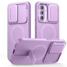 Samsung Galaxy A57 5G Tech-Protect Kevlar Aura MagSafe fialové puzdro