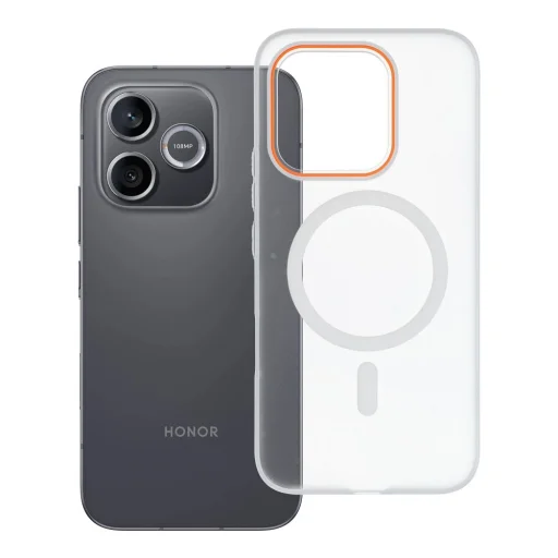 Priehľadné puzdro MagSafe kompatibilné s Honor 600 Lite Go Orange - 7