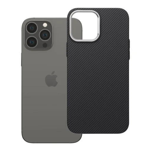 iPhone 13 Pro Max Kevlar MagSafe kompatibilný čierny kryt - 6