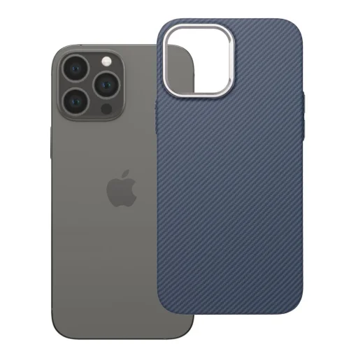 Modrý kevlárový kryt pre iPhone 13 Pro Max kompatibilný s MagSafe - 4
